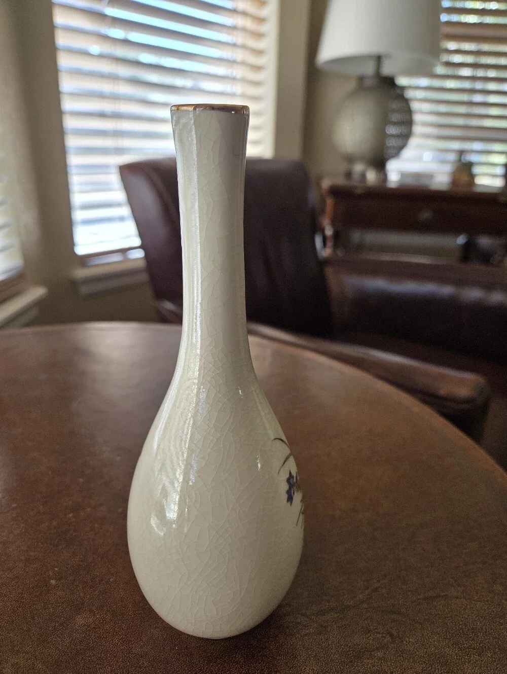 Vintage Otagiri Japan Quail & Chrysanthemum Porcelain Bud Vase